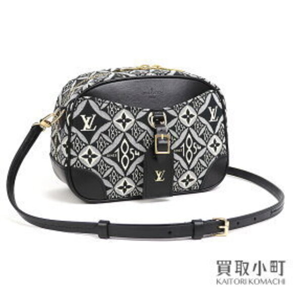 Louis Vuitton Handbags - Louis Vuitton Deauville Gray Jacquard Flower LV Camera Bag Black Since 1984
